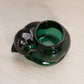 Vintage Indiana Glass Dark Green Glass Kitty Cat Votive Candleholder