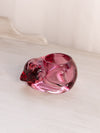 Vintage Indiana Glass Dark Pink Glass Kitty Cat Votive Candleholder