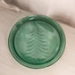Vintage Indiana Glass Large Green Christmas Tree Platter Plate