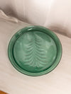 Vintage Indiana Glass Large Green Christmas Tree Platter Plate