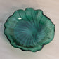 Vintage Indiana Glass Lily Pons Teal Green Glass Lily Pad Dish