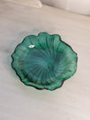 Vintage Indiana Glass Lily Pons Teal Green Glass Lily Pad Dish