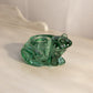 Vintage Indiana Glass Medium Green Frog Candleholder