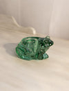 Vintage Indiana Glass Medium Green Frog Candleholder