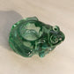 Vintage Indiana Glass Medium Green Frog Candleholder