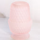 Vintage Indiana Glass Pink Satin Glass Diamond Point Fairy Lamp