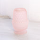 Vintage Indiana Glass Pink Satin Glass Diamond Point Fairy Lamp
