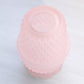 Vintage Indiana Glass Pink Satin Glass Diamond Point Fairy Lamp