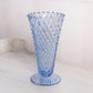 Vintage Indiana Medium Blue Glass Diamond Point Footed Vase