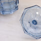 Vintage Indiana Octagonal Dark Blue Glass Lidded Dish Blue