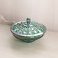 Vintage Iridescent Green Windsor Lidded Dish