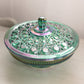 Vintage Iridescent Green Windsor Lidded Dish