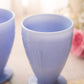 Vintage Jeannette Glass Delphite Blue Footed Tumblers (Set of 2)
