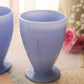 Vintage Jeannette Glass Delphite Blue Footed Tumblers (Set of 2)