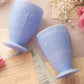 Vintage Jeannette Glass Delphite Blue Footed Tumblers (Set of 2)