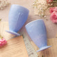 Vintage Jeannette Glass Delphite Blue Footed Tumblers (Set of 2)