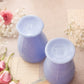 Vintage Jeannette Glass Delphite Blue Footed Tumblers (Set of 2)