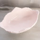 Vintage Jeannette Glass Large 4-Toed Oval Shell Pink Milk Glass Bowl