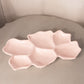 Vintage Jeannette Glass Large Shell Pink Milk Glass Divided Tray