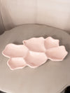 Vintage Jeannette Glass Large Shell Pink Milk Glass Divided Tray