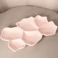 Vintage Jeannette Glass Large Shell Pink Milk Glass Divided Tray
