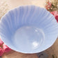 Vintage Jeannette Glass Large Swirl Delphite Blue Bowl