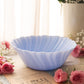 Vintage Jeannette Glass Large Swirl Delphite Blue Bowl