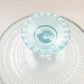 Vintage Jeannette Glass Light Blue Cake Stand with Fancy Details
