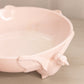 Vintage Jeannette Glass Light Pink Milk Glass Pheasant Bird Bowl
