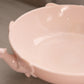 Vintage Jeannette Glass Light Pink Milk Glass Pheasant Bird Bowl