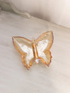 Vintage Jeannette Glass Medium Orange Glass Butterfly Dish