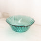 Vintage Jeannette Glass Swirl Ultramarine Blue Green Glass Medium Bowl
