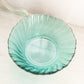 Vintage Jeannette Glass Swirl Ultramarine Blue Green Glass Medium Bowl