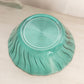 Vintage Jeannette Glass Swirl Ultramarine Blue Green Glass Medium Bowl