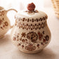 Vintage Johnson Brothers Jamestown Brown Creamer & Sugar Set