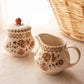 Vintage Johnson Brothers Jamestown Brown Creamer & Sugar Set