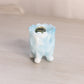Vintage Kanawha Blue and White Slag Glass Strawberry Toothpick Holder