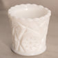 Vintage Kemple Small White Milk Glass Yutec Toothpick Holder