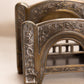Vintage Kronheimer Oldenbusch Dark Brass Letter Holder with Floral Designs