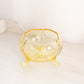 Vintage Lancaster Glass Company Medium Yellow Petal Bowl with 3 Toes