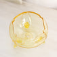 Vintage Lancaster Glass Company Medium Yellow Petal Bowl with 3 Toes