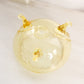Vintage Lancaster Glass Company Medium Yellow Petal Bowl with 3 Toes