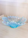Vintage Large Blue Opalescent Glass Fostoria Heirloom Bowl