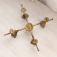 Vintage Large Brass Adjustable Bowl or Plate Stand Face & Fish Accents