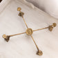 Vintage Large Brass Adjustable Bowl or Plate Stand Face & Fish Accents