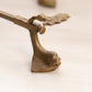 Vintage Large Brass Adjustable Bowl or Plate Stand Face & Fish Accents