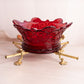 Vintage Large Brass Adjustable Bowl or Plate Stand with Fancy Designs