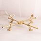 Vintage Large Brass Adjustable Bowl or Plate Stand with Fancy Designs