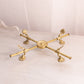 Vintage Large Brass Adjustable Bowl or Plate Stand with Fancy Designs