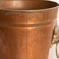 Vintage Large Brass and Copper Lion Head Handle Bucket
